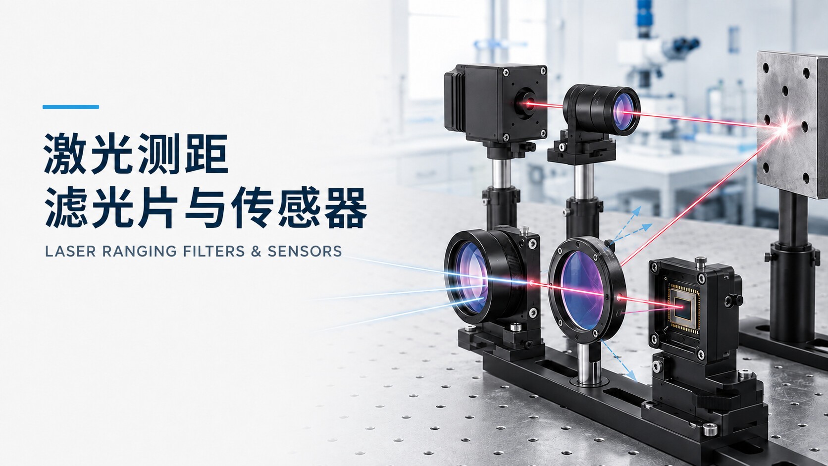 濾光片 激光測距濾光片與傳感器接收光路示意圖